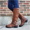 Ladmiple Cowgirl Boots White Knee High Embroidered Cowboy Boots for Women, Fashion Western Pointed Toe Chunky Heel Pull-On Knee High Cowgirl Boots view 2