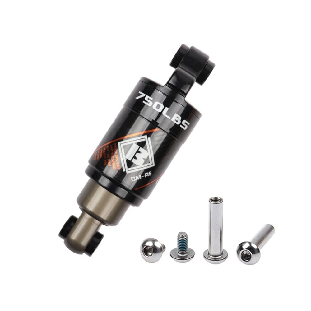 Mountain Bike Oil Spring Rear Shock Absorber, 120 125 150 165 190mm 750 1000lbs With Bushing And Screw Aluminum Alloy (Size : 125mm/750Lbs)