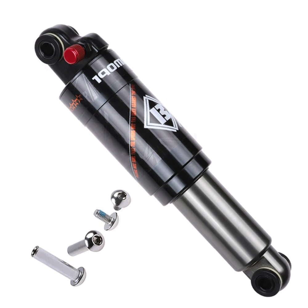 Air Pressure Rear Shock Absorber Mountain Bike, Folding Bike Air Pressure Adjustable 150/165/190mm Rear Shock Accessories (Size : 190mm)