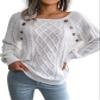 Xingfenly Women Casual Square Collar Buttons Long Sleeve Knitted and Sweaters for Autumn Winter s2 Green8 XS view 2