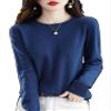 100% Wool Cashmere Women Knitted Sweater -Neck Long Sleeve Pullover Autumn Clothing Jumper Top s13 Red XS view 2