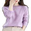 100% Wool Cashmere Women Knitted Sweater -Neck Long Sleeve Pullover Autumn Clothing Jumper Top s13 Red XS view 3
