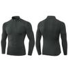BaMfy compression shirt Men's long sleeved warm and tight fitting shirt, running shirt, sports training shirt(A8,Large) view 2