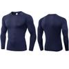 compression shirt Men's long sleeved tight fitting shirt, basic sports shirt, training running bottom fitness top (Color : A4, Size : Medium) view 2