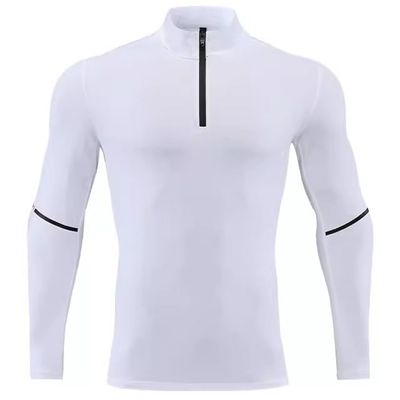 compression shirt Men's tight-fitting shirt top long-sleeved sports bottoming training, high-necked tight-fitting shirt (Color : A5, Size : XX-Large)