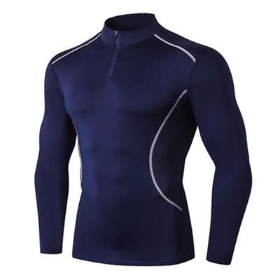 BaMfy compression shirt Men's tight shirt long sleeve gym sports fitness base shirt, Sports Training Shirt(A5,XX-Large)