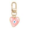 Jasimkiss Evil Eye Keychains Sweat-heart Keychains Protection Charm for Women Men Car Key Ring Bag Purse Accessories (Pink) view 1