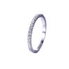 OLELy Simple classic Universal matching grade thin half ring row Diamond ring sweet Instafamous ring view 1