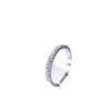 OLELy Simple classic Universal matching grade thin half ring row Diamond ring sweet Instafamous ring view 2