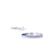 OLELy Simple classic Universal matching grade thin half ring row Diamond ring sweet Instafamous ring view 4