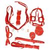 Horse Harness Set for Single Horsecart in Nylon | Red & White Color | (Pony) view 2