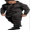 SteJar Men's Hooded Jumpsuit Zip Up One Piece Pajamas Playsuit Jogger Sweatsuit Overall Romper (Dark Grey,3X-Large) view 2