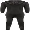 SteJar Men's Hooded Jumpsuit Zip Up One Piece Pajamas Playsuit Jogger Sweatsuit Overall Romper (Dark Grey,3X-Large) view 4