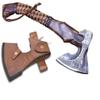 QEPAA CRAFTS 19" Custom Gift Hand Forged Viking Axe- Carbon Steel Camping Axe with Rose Wood Shaft - Viking Gifts for Men, Bearded Camping Axe (VALHALA 19) view 1