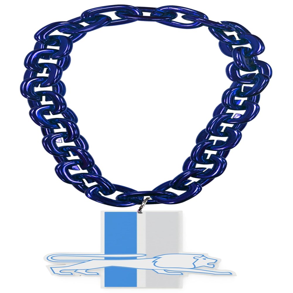 aminco Detroit Lions Throwback Logo NFL Fan Chain, Blue