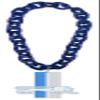 aminco Detroit Lions Throwback Logo NFL Fan Chain, Blue view 1
