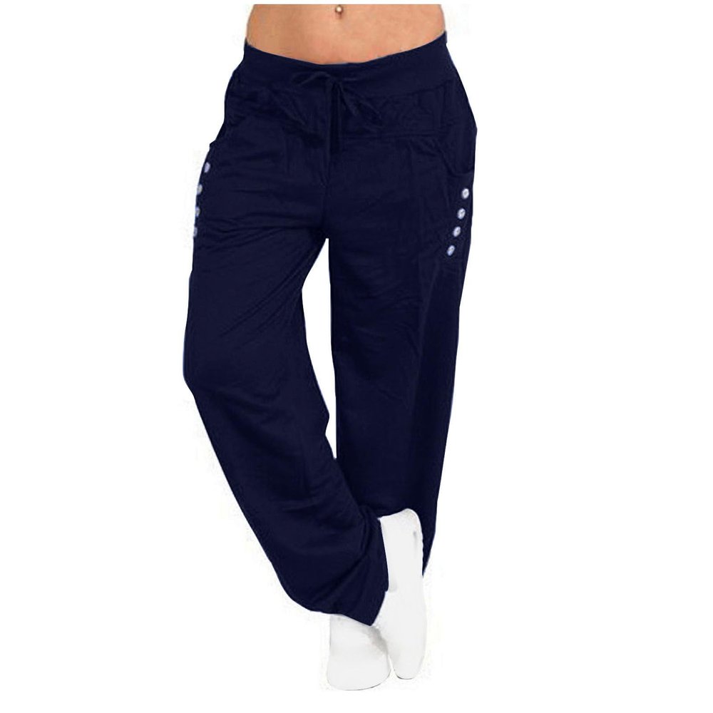 2025 Sweatpants Women Drawstring Elastic Waist Loose Fit Crop Straight Pants Running Workout Casual Trousers