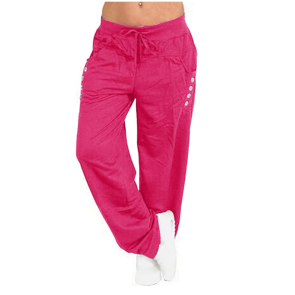 2025 Sweatpants Women Drawstring Elastic Waist Loose Fit Crop Straight Pants Running Workout Casual Trousers