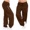 2025 Sweatpants Women Drawstring Elastic Waist Loose Fit Crop Straight Pants Running Workout Casual Trousers view 2