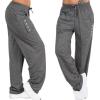2025 Sweatpants Women Drawstring Elastic Waist Loose Fit Crop Straight Pants Running Workout Casual Trousers view 2