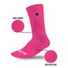 NXTRND 3 Pairs Compression Sports Crew Socks for Men, Cushion Athletic Socks, Basketball, Football and Running (Pink, S/M) view 2