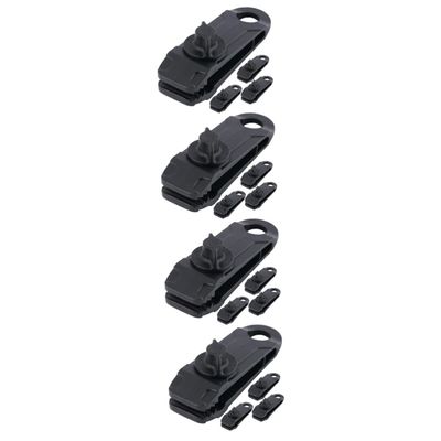 BESPORTBLE 16pcs Camping Tarp Clips Heavy Duty Tent Fasteners Portable Clip for Tent Accessories Fixing Clamps Outdoor Multi-Function