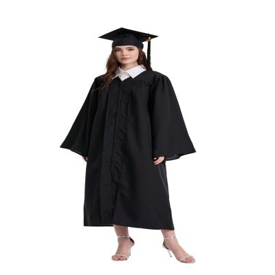 gradois Unisex Matte Graduation Cap and Gown 2026 Tassel Set for High School &College Graduates Black