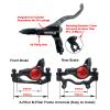 Bicycle Hydraulic Disc Brake Set Left Rear Brake Lever Kit With 1400mm Hose & Aluminum Alloy Brake Lever/Calipers & Mounting Adapter For Mountain bike Mountain Bike ( Color : Black , Size : Left rear view 2