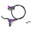 Bicycle Hydraulic Disc Brake Set Left Rear Brake Lever Kit With 1400mm Hose & Aluminum Alloy Brake Lever/Calipers & Mounting Adapter For Mountain bike Mountain Bike ( Color : Purple , Size : Left rear view 1