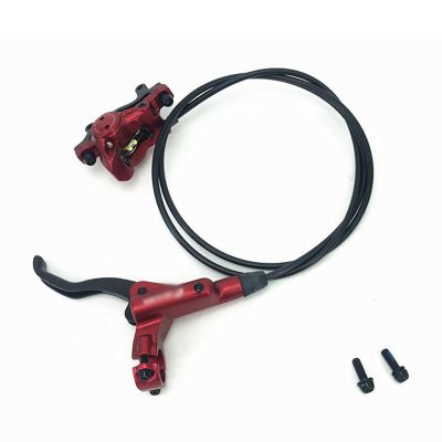 Bicycle Hydraulic Disc Brake Set Left Rear Brake Lever Kit With 1400mm Hose & Aluminum Alloy Brake Lever/Calipers & Mounting Adapter For Mountain bike Mountain Bike ( Color : Red , Size : Left rear )