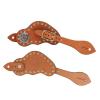 Spur Strap Adjustable 1 Pair Sturdy Versatile Slippy Vintage Cow Leather Western Spur Strap for Horse Training Protective view 3