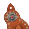 Spur Strap Adjustable 1 Pair Sturdy Versatile Slippy Vintage Cow Leather Western Spur Strap for Horse Training Protective view 4