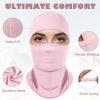 Achiou Ski Mask Balaclava Shiesty, Motorcycle Summer Ice Silk Thin Breathable UV Protection for Men Women view 3