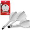 Shot! Darts Flight Deck One Piece Dart Flight and Shaft System, Reduced Deflections, Standard Shaped Flight (350 Micron) Available in Set of 3 (White, Short) view 1