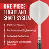 Shot! Darts Flight Deck One Piece Dart Flight and Shaft System, Reduced Deflections, Standard Shaped Flight (350 Micron) Available in Set of 3 (White, Short) view 2