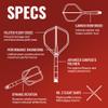 Shot! Darts Flight Deck One Piece Dart Flight and Shaft System, Reduced Deflections, Standard Shaped Flight (350 Micron) Available in Set of 3 (White, Short) view 3