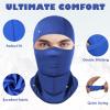 Achiou Ski Mask Balaclava Shiesty, Motorcycle Summer Ice Silk Thin Breathable UV Protection for Men Women Blue view 3