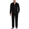 Ballet Heartbeat Men's Pajama Sets Long Sleeve Sleepwear Button Down Lounge Set Pjs with Pockets M