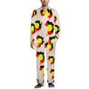 Australian Aboriginal Flag Map Men's Pajama Sets Long Sleeve Sleepwear Button Down Lounge Set Pjs with Pockets M view 1