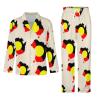 Australian Aboriginal Flag Map Men's Pajama Sets Long Sleeve Sleepwear Button Down Lounge Set Pjs with Pockets M view 3