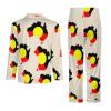 Australian Aboriginal Flag Map Men's Pajama Sets Long Sleeve Sleepwear Button Down Lounge Set Pjs with Pockets M view 4