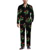 Christmas Bigfoot Sasquatch Men's Pajama Sets Long Sleeve Sleepwear Button Down Lounge Set Pjs with Pockets XL view 1