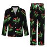 Christmas Bigfoot Sasquatch Men's Pajama Sets Long Sleeve Sleepwear Button Down Lounge Set Pjs with Pockets XL view 3