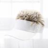 Amosfun Stylish Adjustable Outdoor Peak Cap Unisex Baseball Hat Breathable Design Fun Wig Decor for Boy Girl and Adults for Fishing Climbing and Sports Activities White view 2