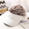 Amosfun Stylish Adjustable Outdoor Peak Cap Unisex Baseball Hat Breathable Design Fun Wig Decor for Boy Girl and Adults for Fishing Climbing and Sports Activities White view 4