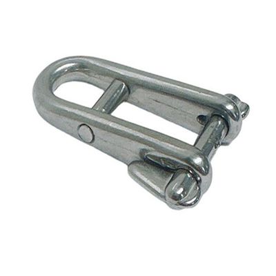 DBMIMPORTERS 1/4" Marine Halyard Shackle Captive Pin Cross Bar 750 Lb WLL, Stainless Steel