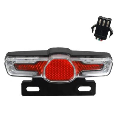 NULKOMMA Electric Bicycle Tail Light for Night Riding Safety LED Tail Light for EBike