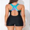 beautyin Women One Piece Boyleg Padded Bathing Suit Lap Swimming Workout Swimwear view 2