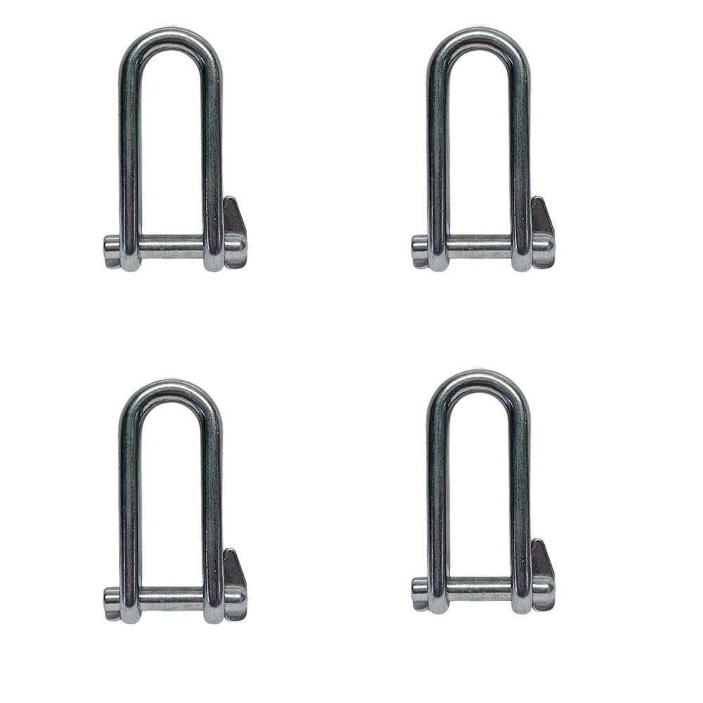 4 Pc Marine Stainless Steel 5/16" Halyard Key Shackle Captive Pin 1350 Lb WLL