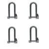 4 Pc Marine Stainless Steel 5/16" Halyard Key Shackle Captive Pin 1350 Lb WLL view 1
